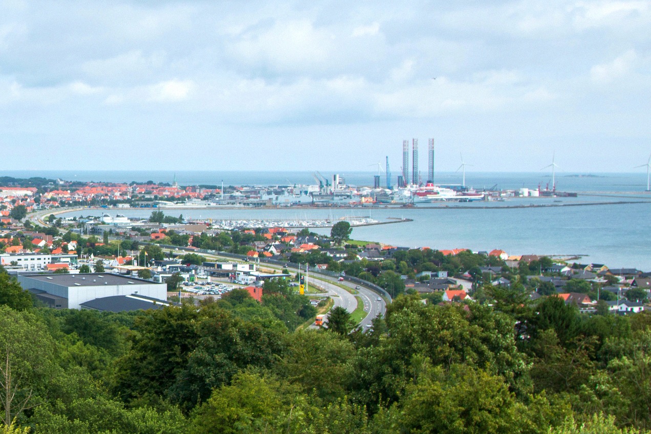 Frederikshavn harbour with a view of the town centre, the starting point for your Stena Line crossing to Gothenburg.