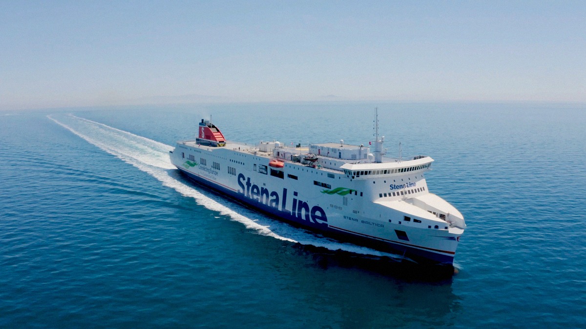 The Stena Baltica on the Baltic Sea, one of the two ferries between Ventspils and Nynäshamn.