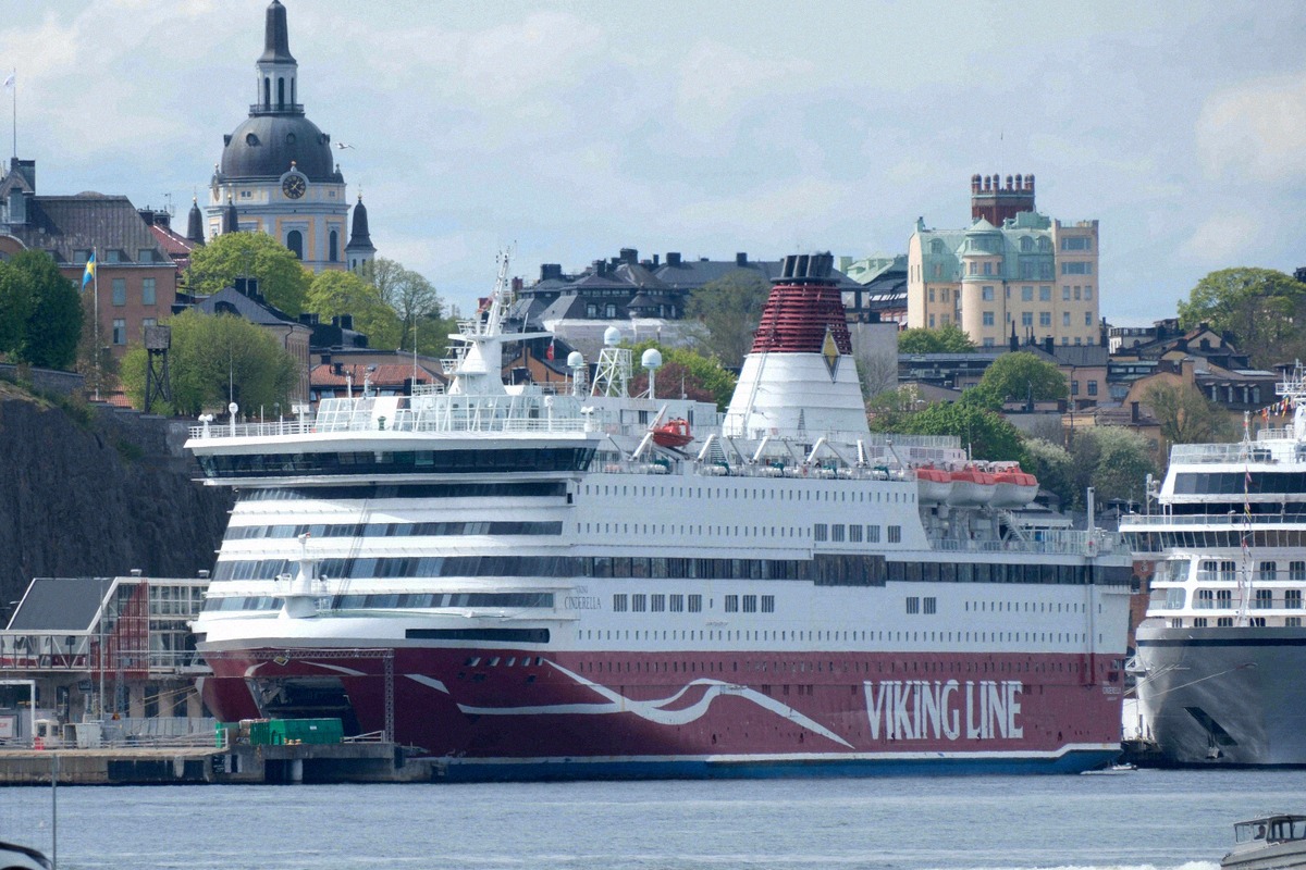 The Viking Cinderella alongside in Stockholm.