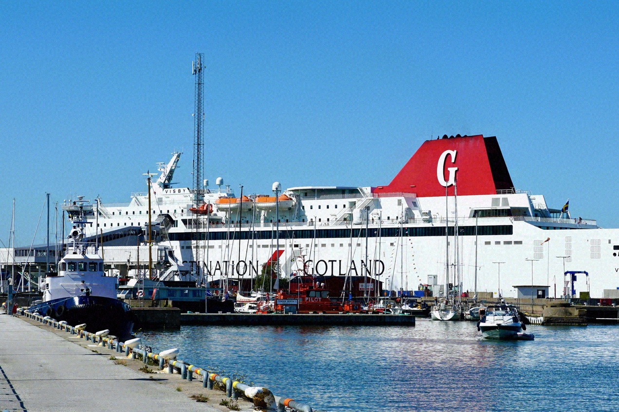 Gotland ferry in the port of Nynäshamn
